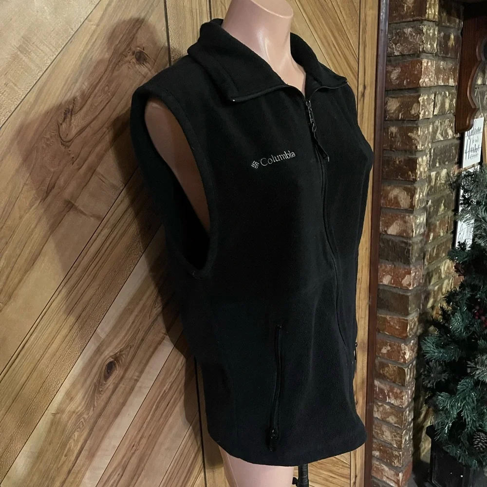 Columbia Men’s Small Steens Mountain Black Fleece Zipper Vest